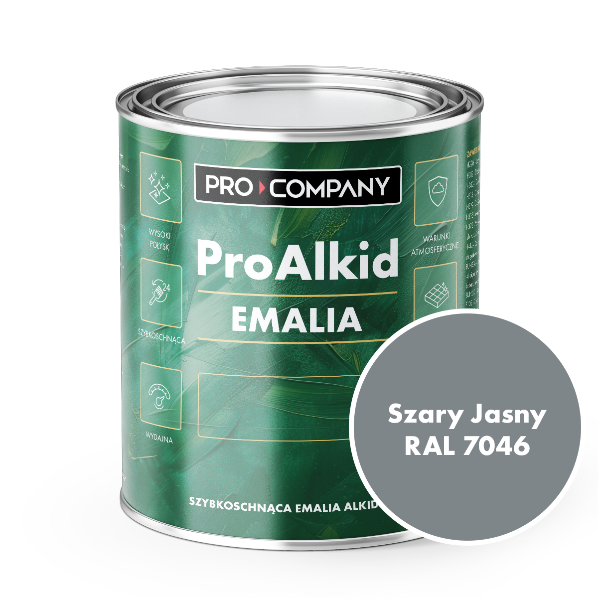 Pro Alkid szybkoschnąca emalia alkidowa - Kolor Szary jasny RAL 7046